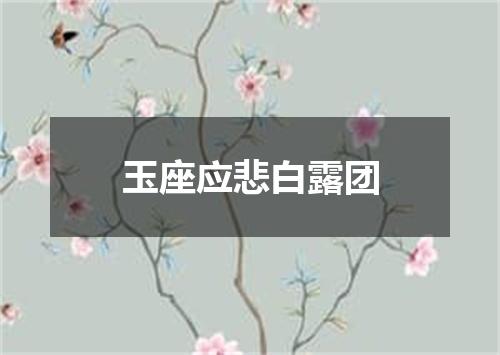 玉座应悲白露团