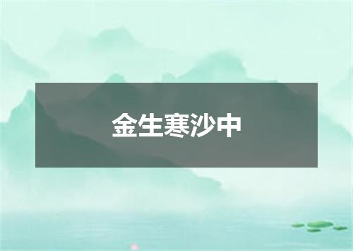 金生寒沙中
