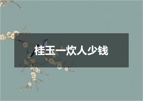 桂玉一炊人少钱