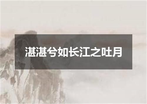 湛湛兮如长江之吐月
