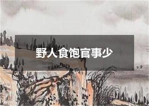 野人食饱官事少