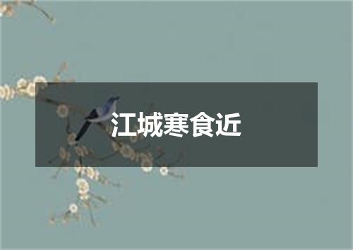 江城寒食近
