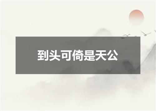 到头可倚是天公