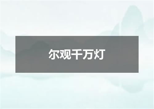 尔观千万灯