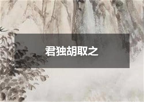 君独胡取之