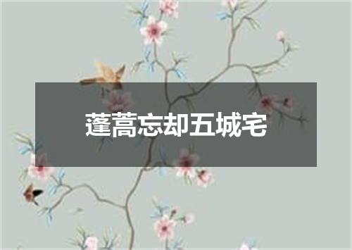 蓬蒿忘却五城宅