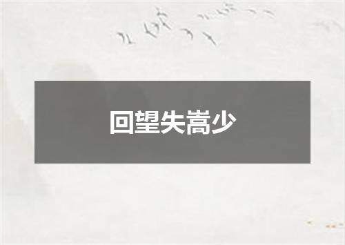 回望失嵩少