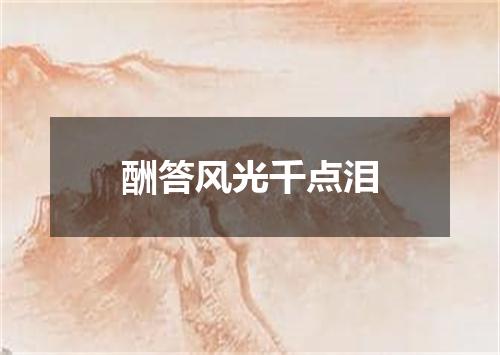 酬答风光千点泪