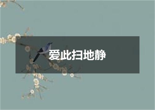 爱此扫地静