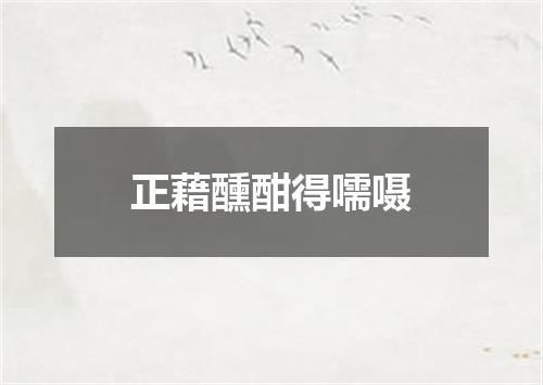 正藉醺酣得嚅嗫