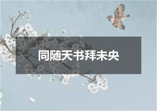 同随天书拜未央