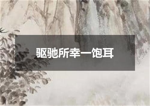 驱驰所幸一饱耳