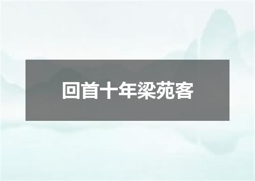 回首十年梁苑客