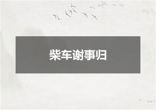 柴车谢事归