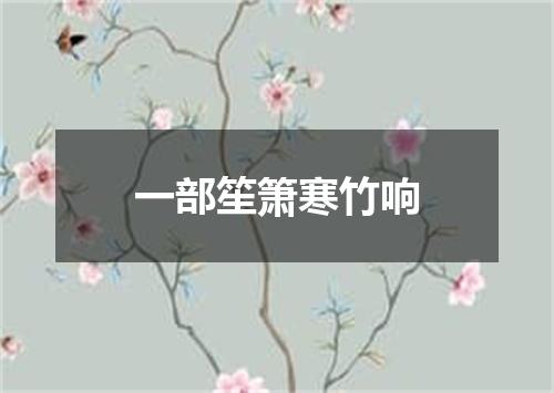 一部笙箫寒竹响