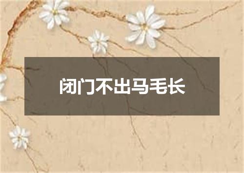 闭门不出马毛长