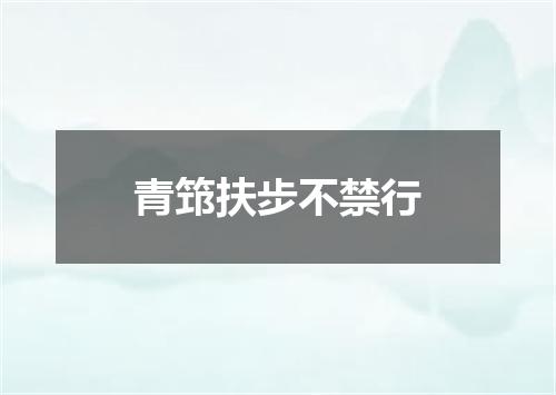 青筇扶步不禁行