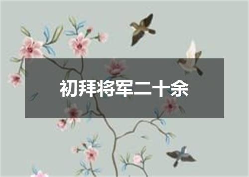 初拜将军二十余