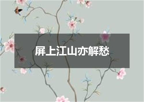 屏上江山亦解愁