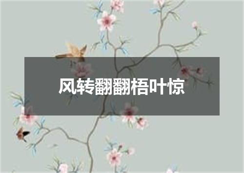 风转翻翻梧叶惊