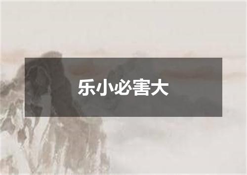 乐小必害大