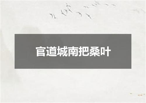 官道城南把桑叶