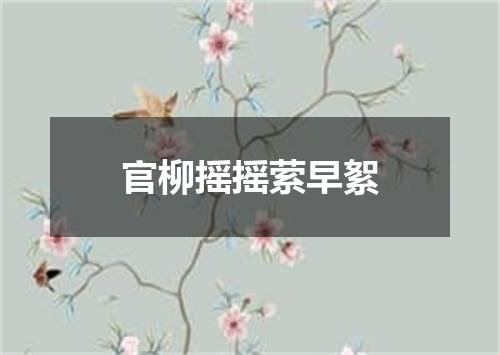 官柳摇摇萦早絮