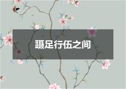蹑足行伍之间