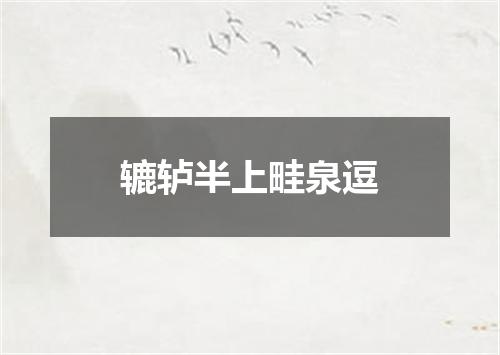 辘轳半上畦泉逗