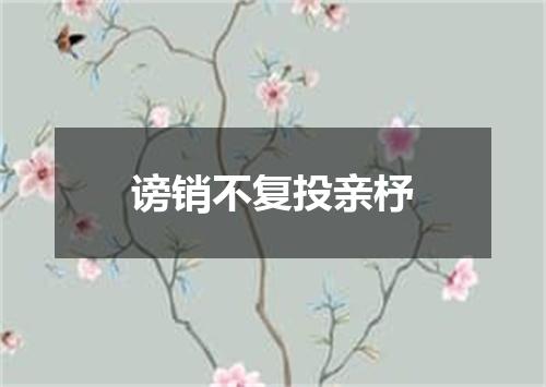 谤销不复投亲杼