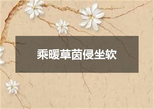 乘暖草茵侵坐软