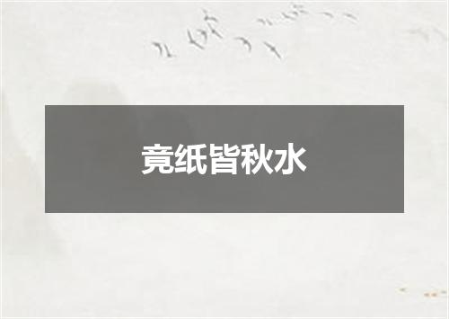 竟纸皆秋水