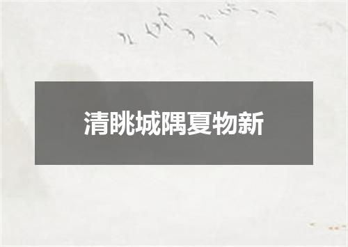 清眺城隅夏物新