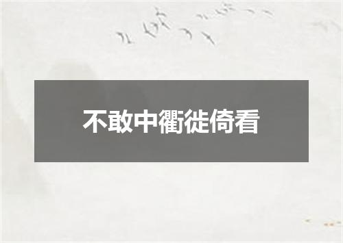 不敢中衢徙倚看