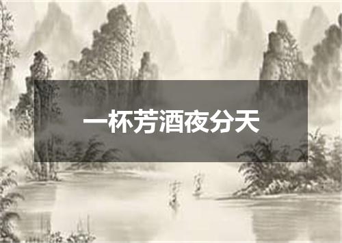 一杯芳酒夜分天
