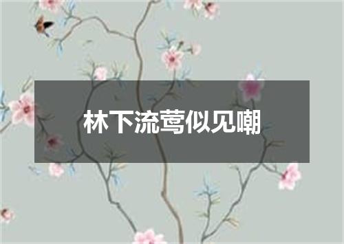 林下流莺似见嘲