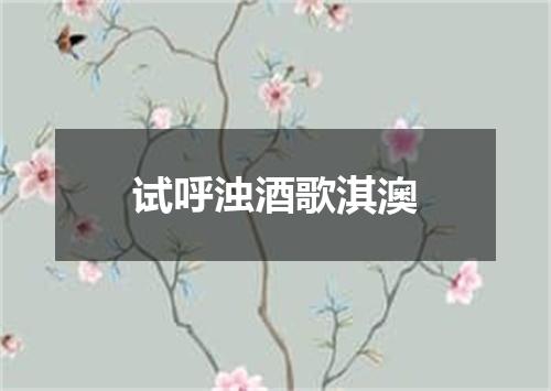 试呼浊酒歌淇澳
