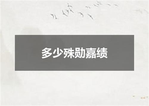 多少殊勋嘉绩
