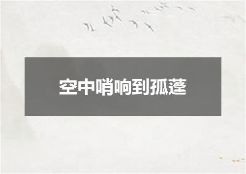 空中哨响到孤蓬
