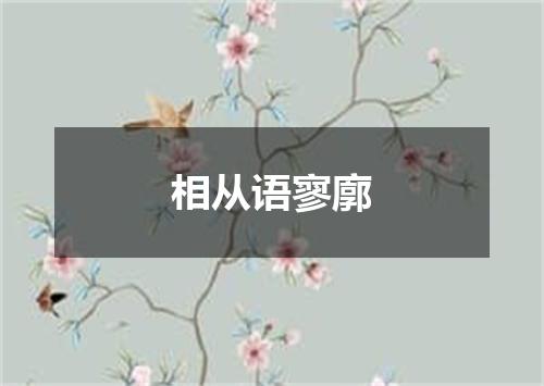 相从语寥廓