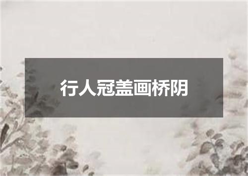 行人冠盖画桥阴