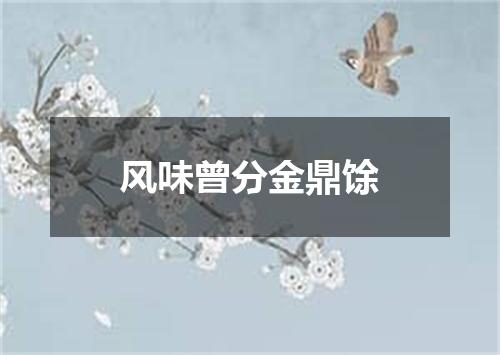 风味曾分金鼎馀