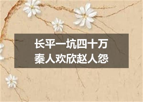 长平一坑四十万秦人欢欣赵人怨