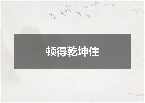 顿得乾坤住