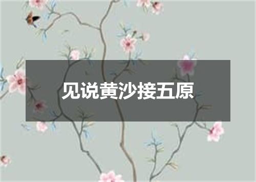见说黄沙接五原