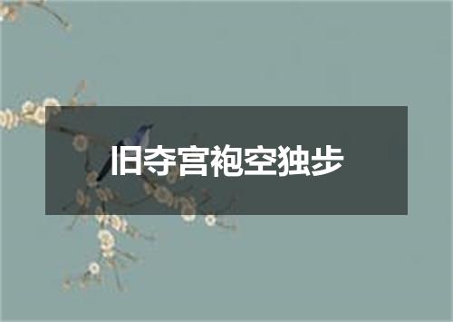 旧夺宫袍空独步