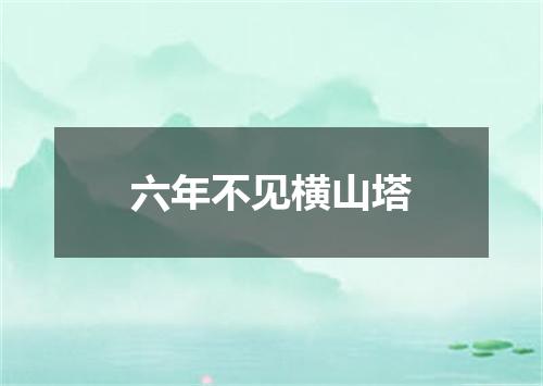 六年不见横山塔