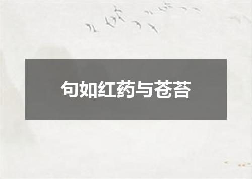 句如红药与苍苔