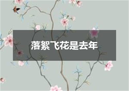 落絮飞花是去年