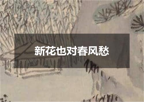 新花也对春风愁